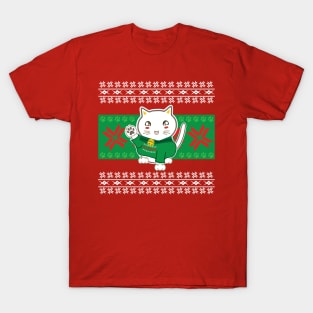 Lucky Cat - Ugly Christmas Sweater T-Shirt